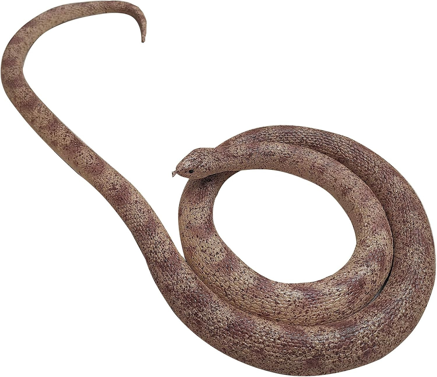 53″ Rubber Snake Realistic Fake Snakes Prank Toy to Keep Birds Away Scare