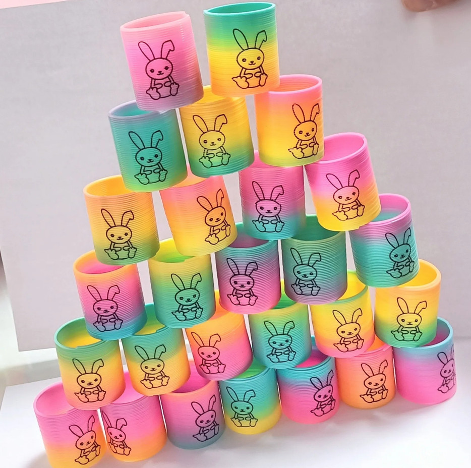 10pcs Rainbow Spring Toy Colorful Magic Coil Kids Party Favor