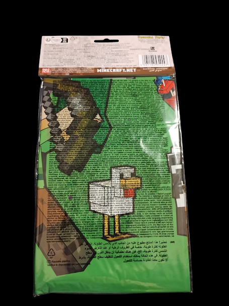 Minecraft Plastic Tablecover/Cloth/Boys/Gaming/Xbox/PS5/Blocks/Party/180cm