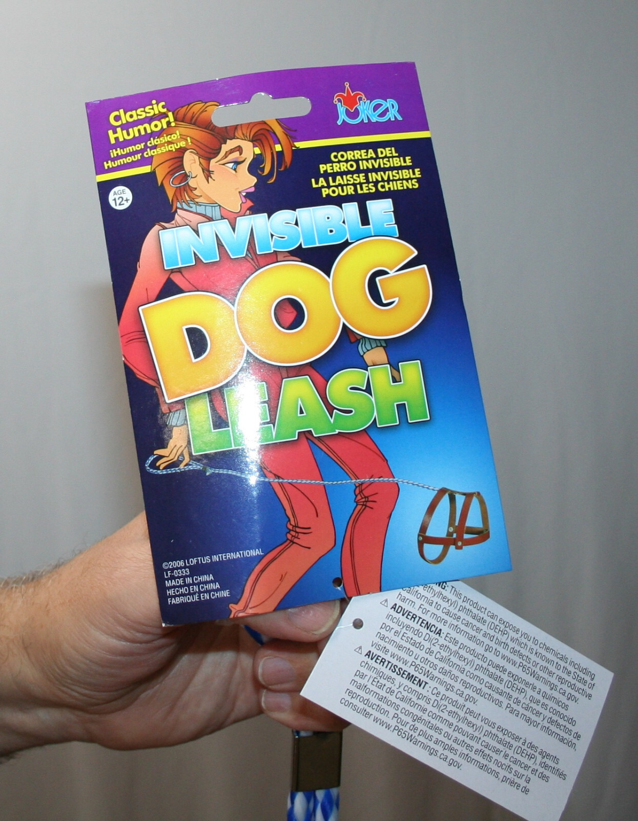 Invisible Dog Leash theatrical stage parade prop joke prank comedy clown fun gag