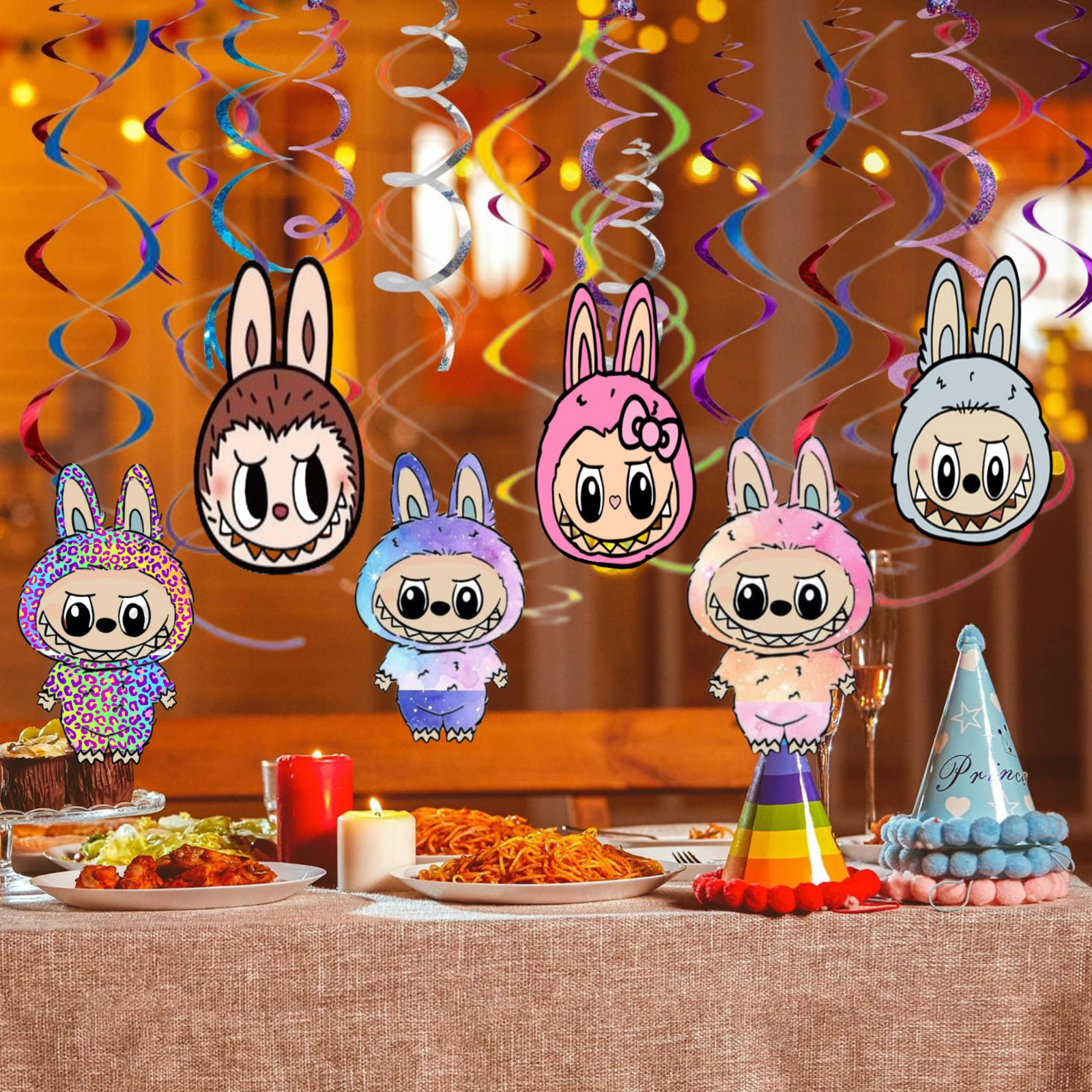 TOY MOVIE PARTY SUPPLIES BIRTHDAY DECORATION BALLOON TABLEWARE SWIRL DISPALY