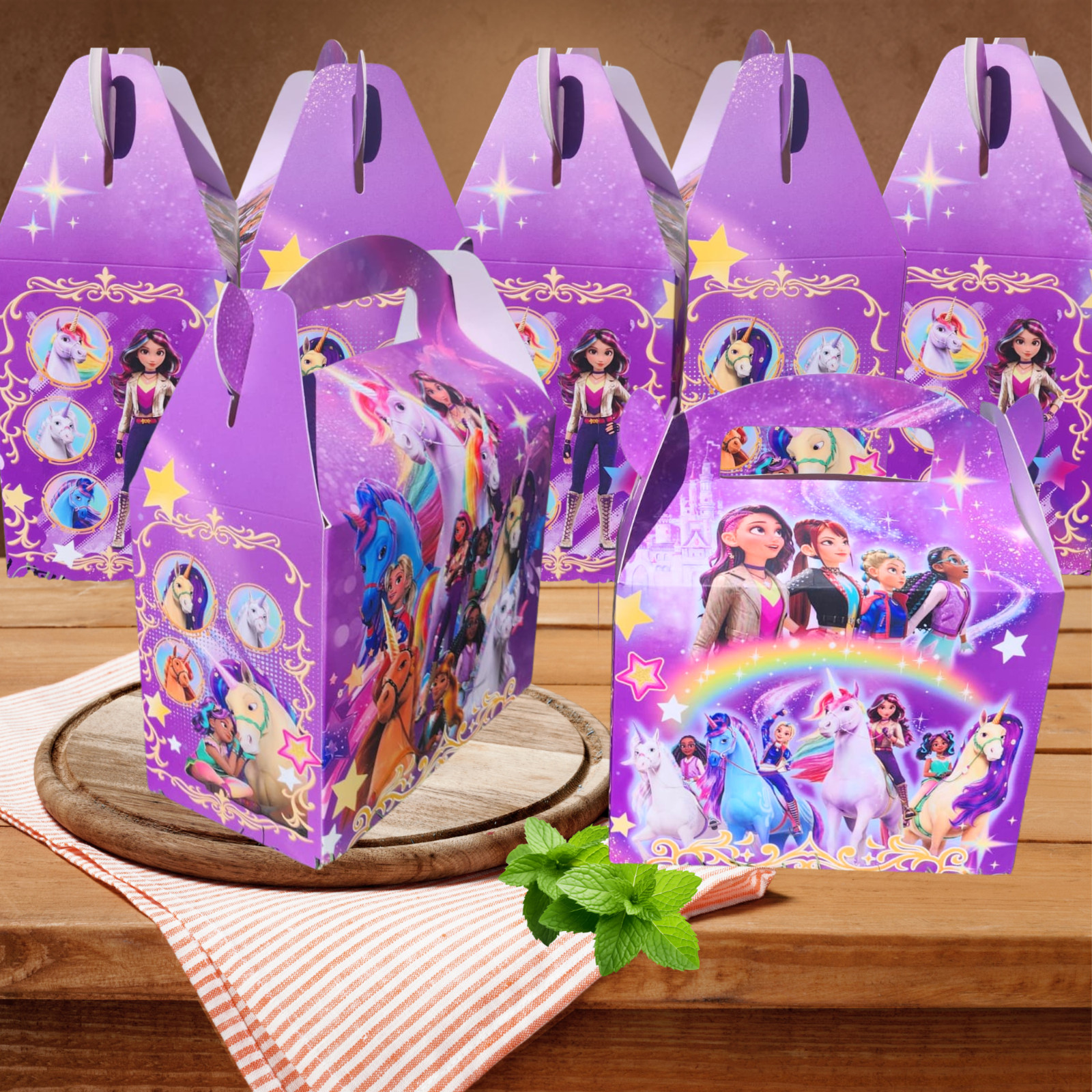 UNICORN ACADEMY PARTY SUPPLIES BIRTHDAY DECORATION BALLOON TABLEWARE SWIRL