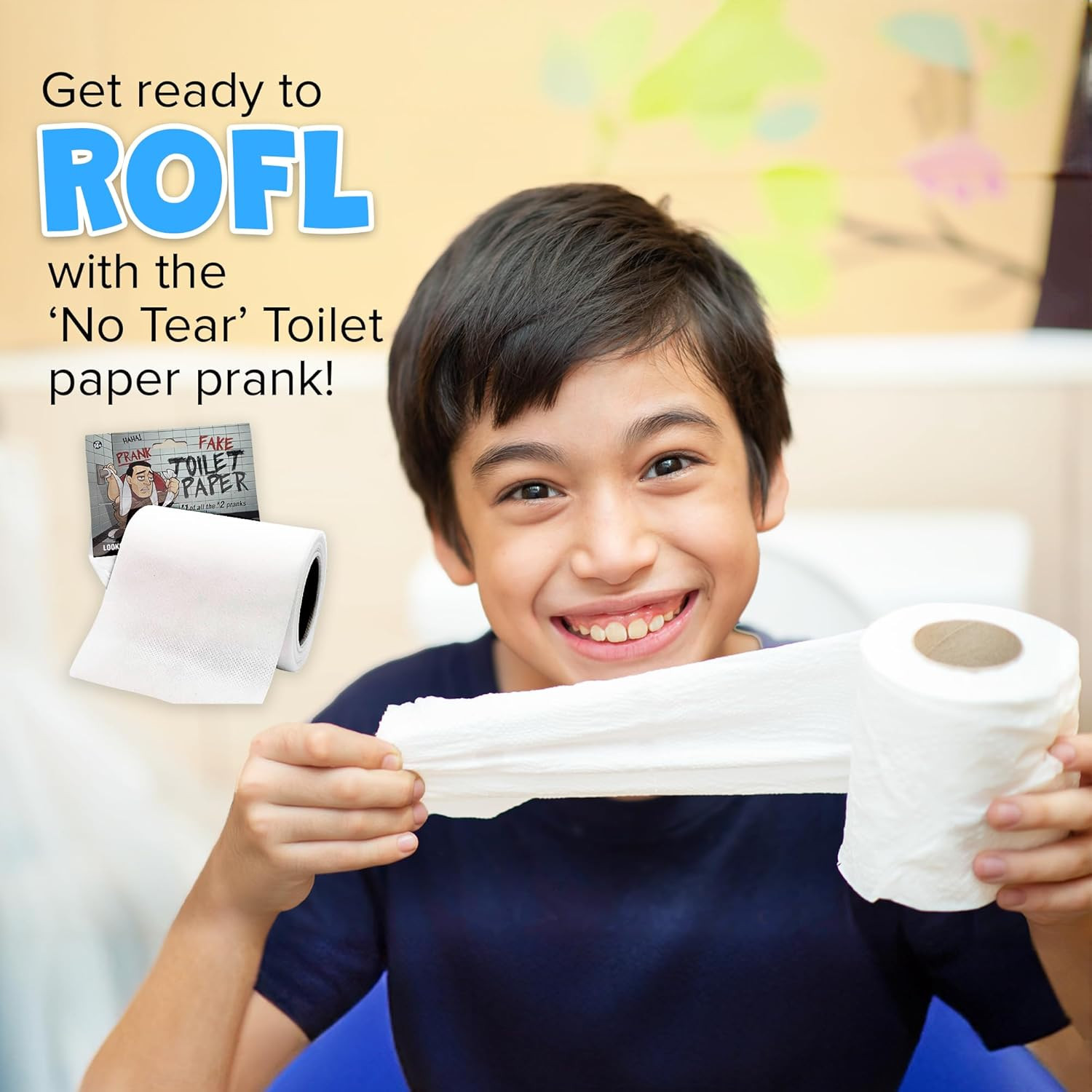 No Tear Prank Toilet Paper – Impossible to Rip Gag for Adults and Kids
