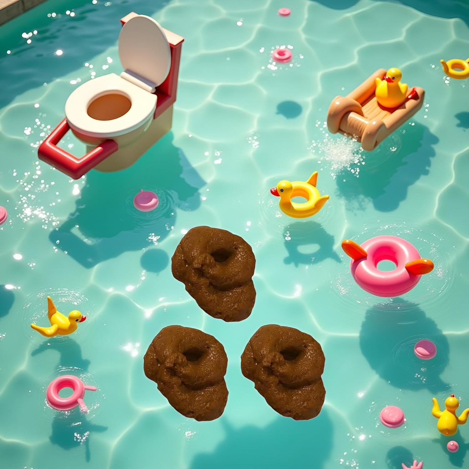 3Pcs Brown Fake Poopy Props, Realistic Fake Poop, Novelty Floating Fake Poop Pro