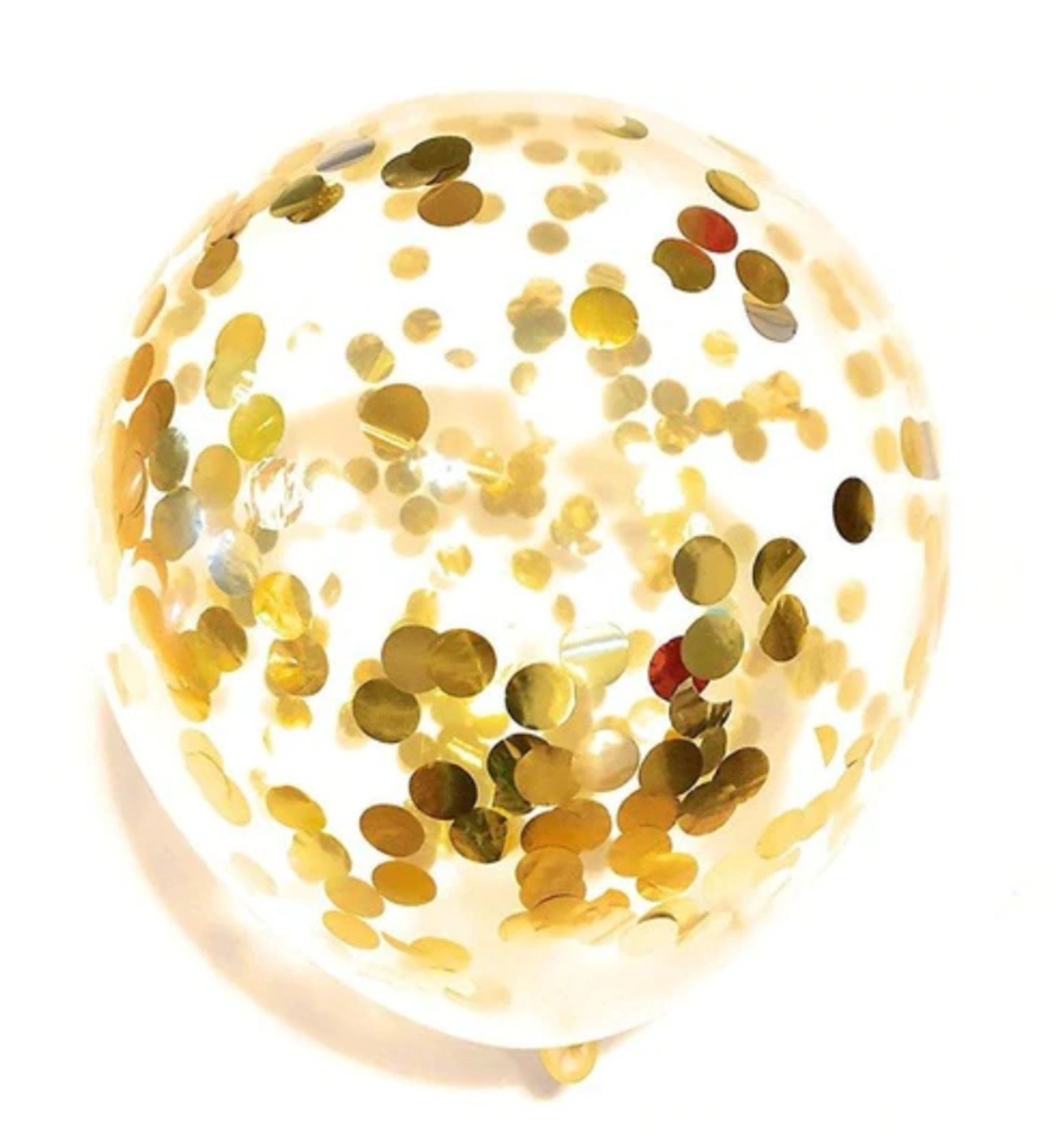 12 Gold Confetti Balloons, 50th Anniversary 12″