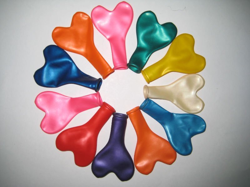 1-250pc 12″ 10 Color Heart Shape Latex Balloons Wedding Party Decoration Helium