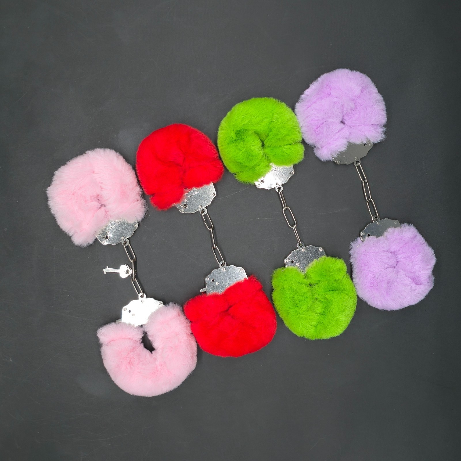 Furry Fuzzy Costume Handcuffs Metal Wrist Cuffs Soft Bachelorette Hen Party