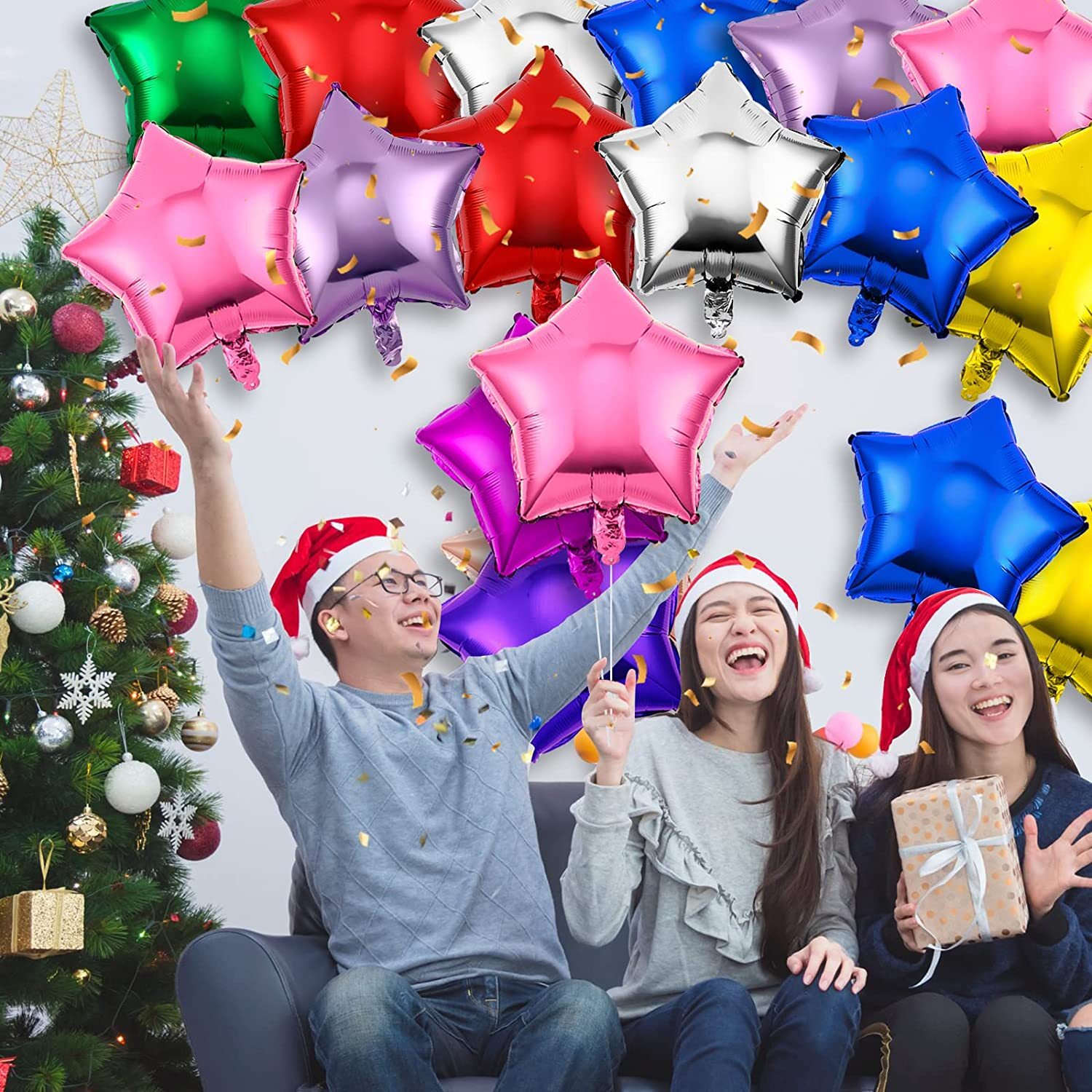 18″ Foil Star Heart Round Balloons Wedding Party Festival Decor Baby Shower