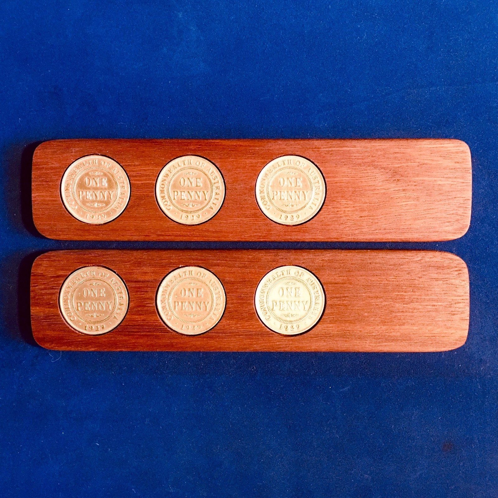 1930 Birthday Gift Present Hardwood Two-Up Game set 1930 Australian penny two up