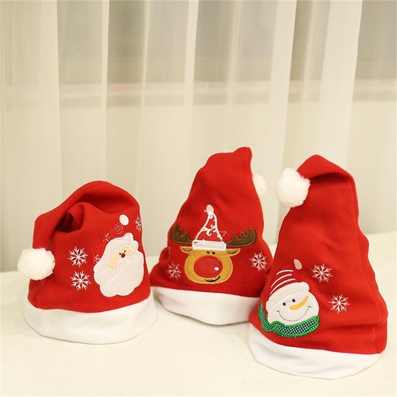 Delicate Christmas Hat Santa Hat Holiday Hat for Adult,Unisex Comfort Hat