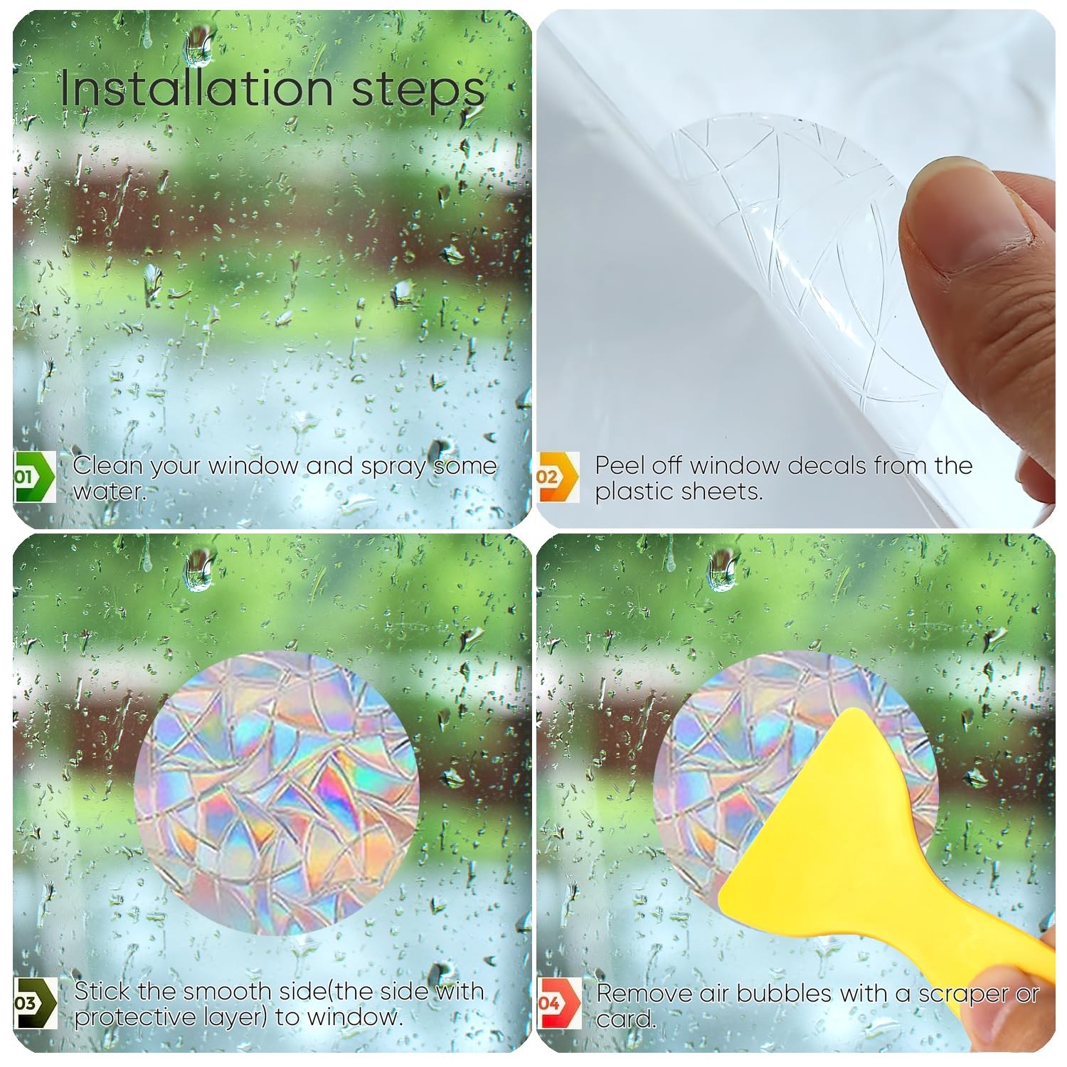Tiz Tlloz 162 Pieces Dots Window Clings for Birds – Anti-Collision Rainbow