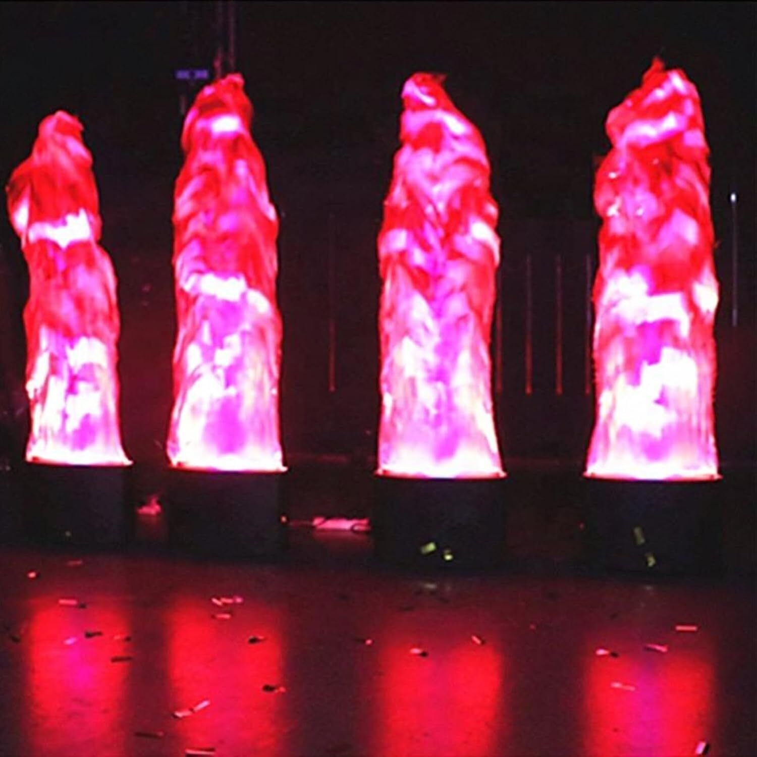 1.8M Red Flame Light Simulated Campfire Light Fake Flame Lamp Effect Decor US