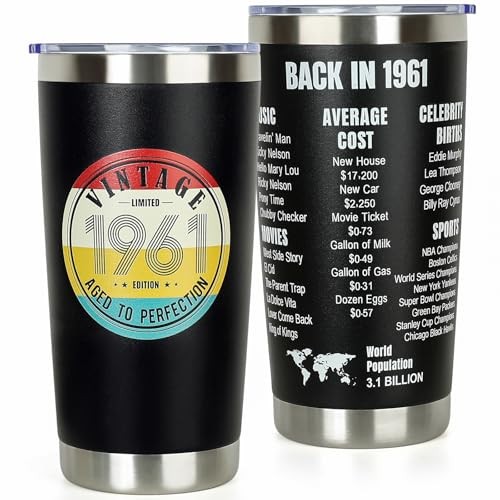 65th Birthday Gifts for Women Men – 1961 65th Birthday 20 Ounces 65TH