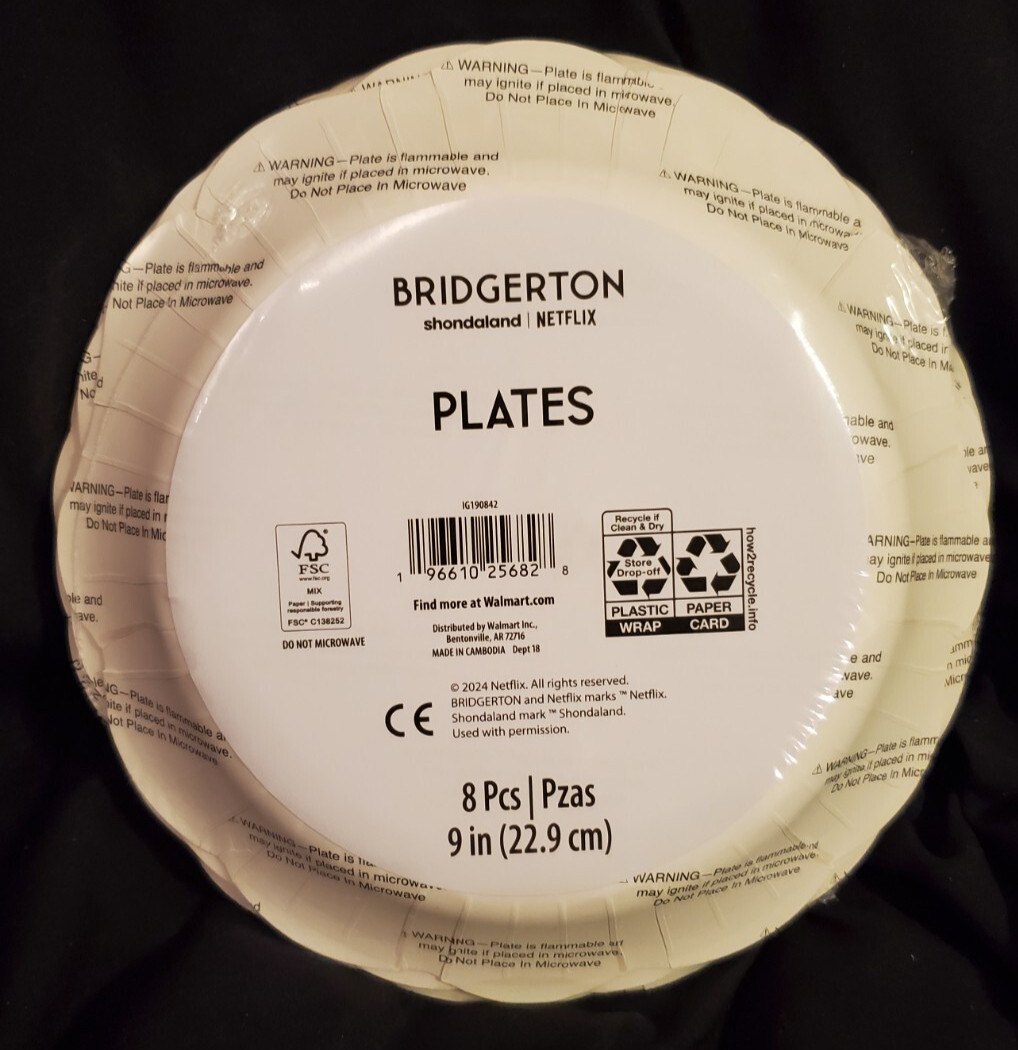 Bridgerton Dinner Plate Multi-Color – 8 Count
