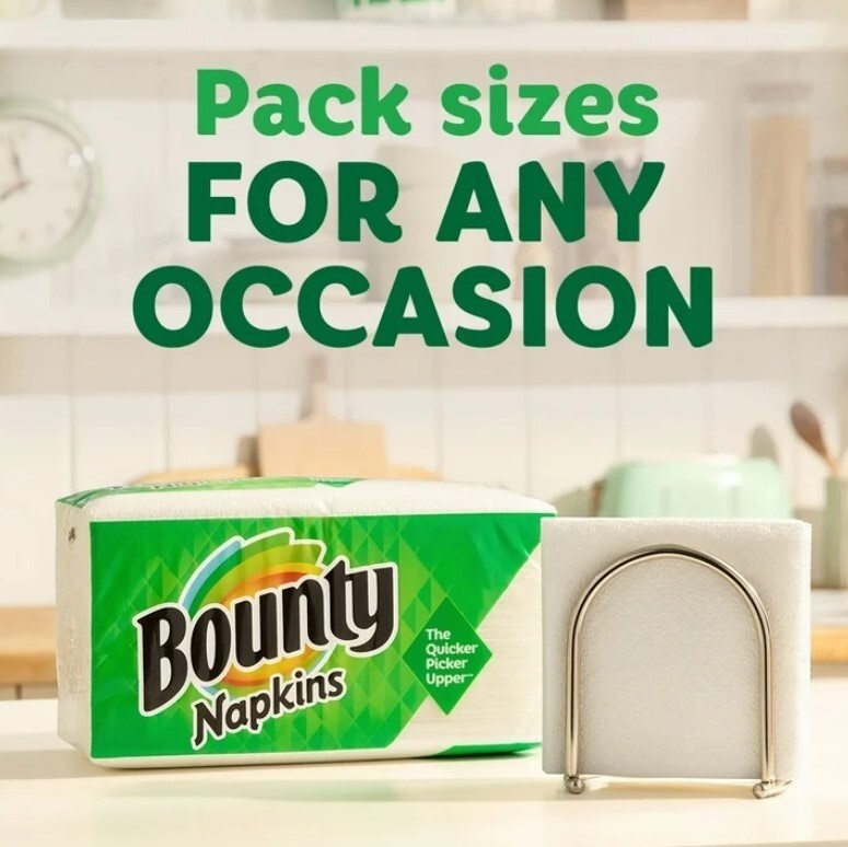 Bounty White Paper Napkins, 400 Count