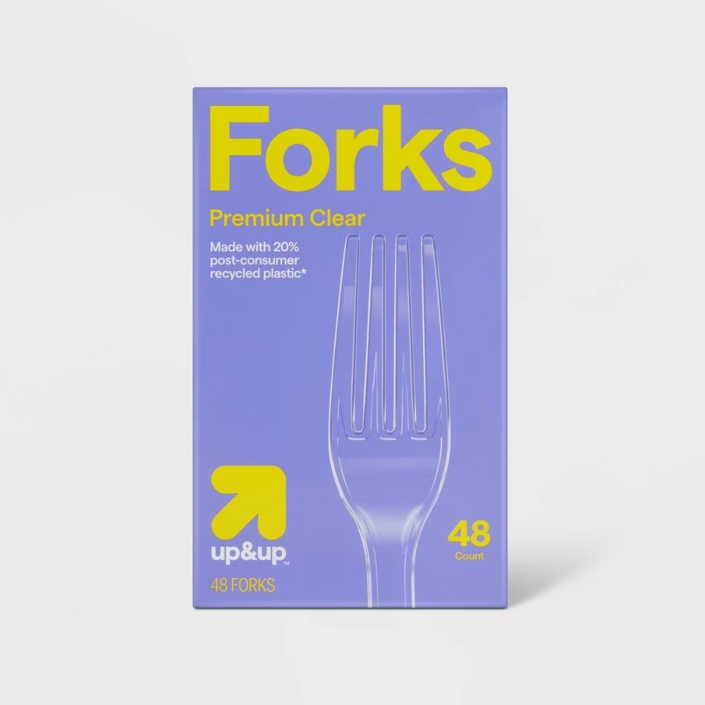 Premium Clear Plastic Forks – 48ct
