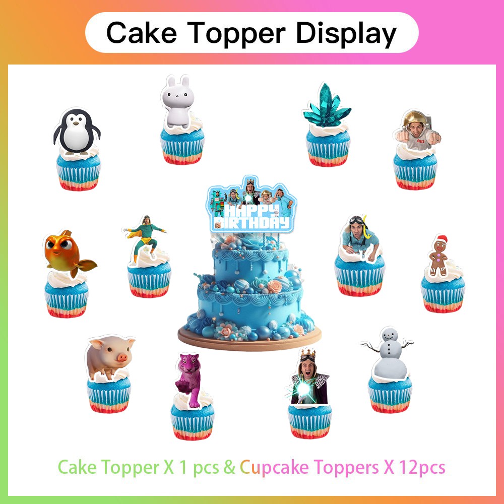 Danny Go Party Supplies Birthday Decoration Set Balloons Backdrop Cake Toppers