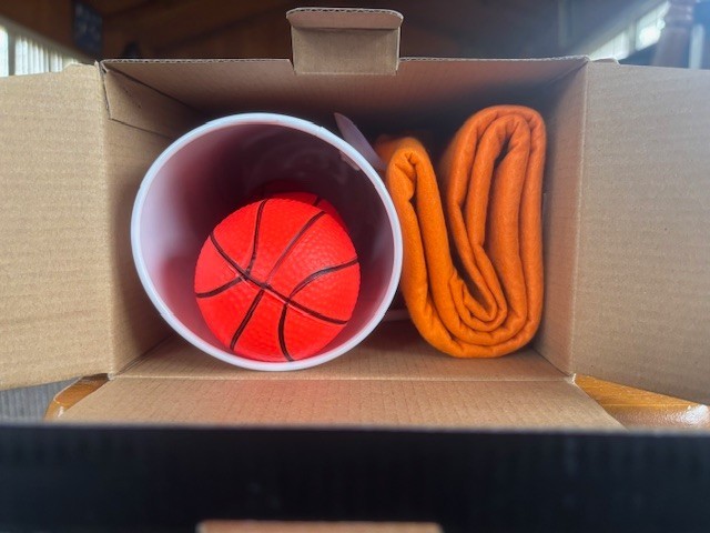 Potty Basketball Free Throw Toilet Bathroom Game Slam Dunk Mini Gag Gift NIB