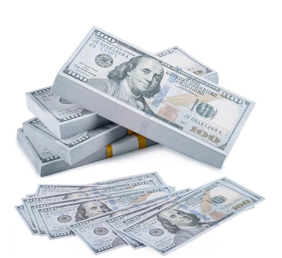 100~400X Prop Fake Looks Money Pretend Play Toys Bills For Music Birthday Party