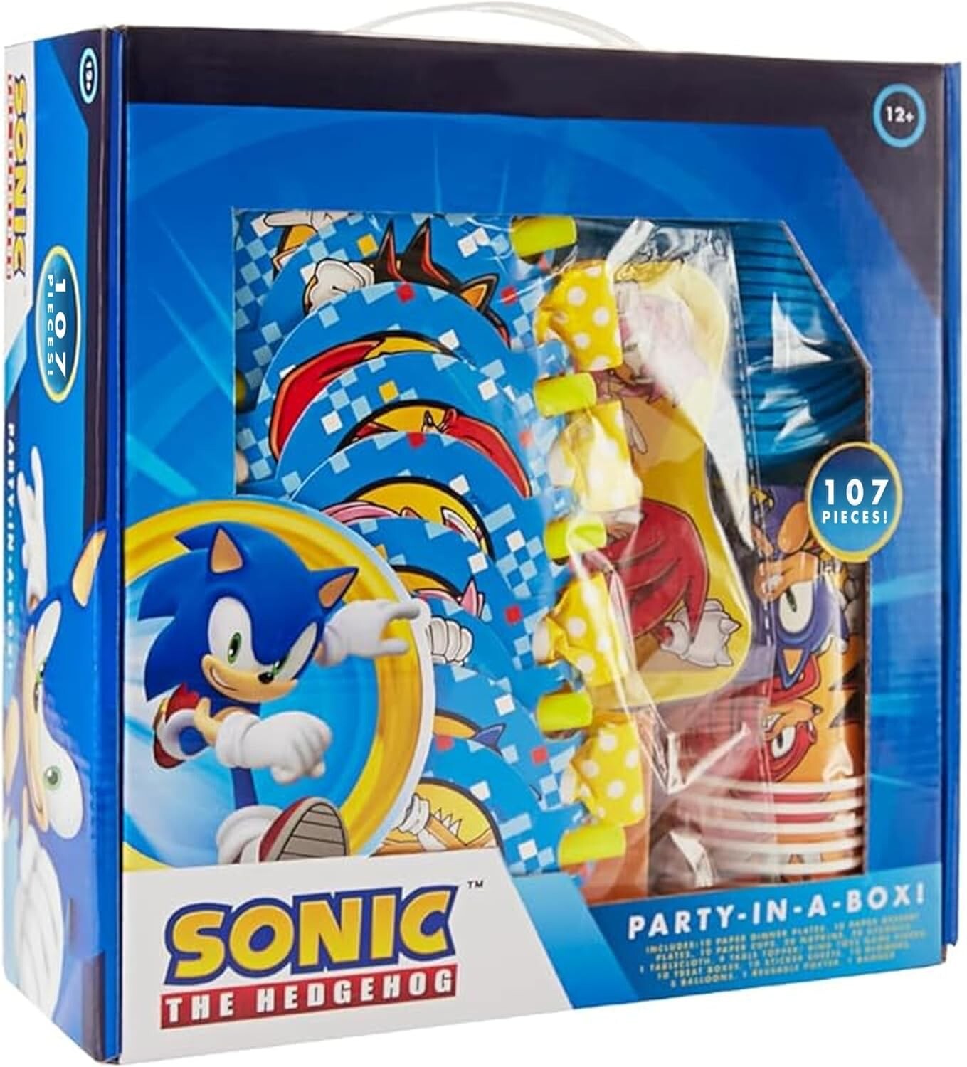 Sonic The Hedgehog Kids Party Theme in a Box Kit 137pcs Balloons Decorations