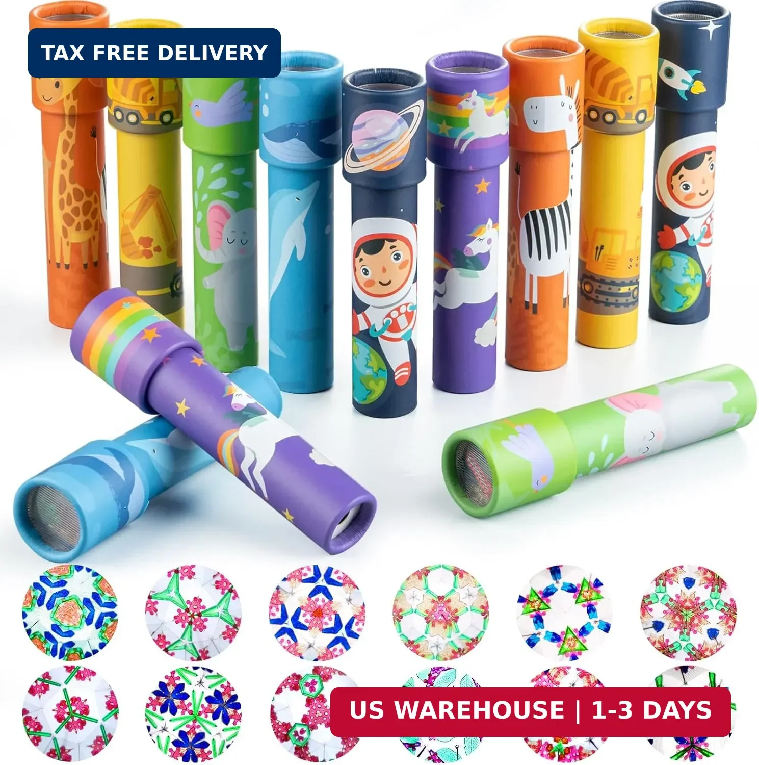 iKeelo 12PCS Classic Kaleidoscopes, Party Favors for Kids Birthday, Retro Educat