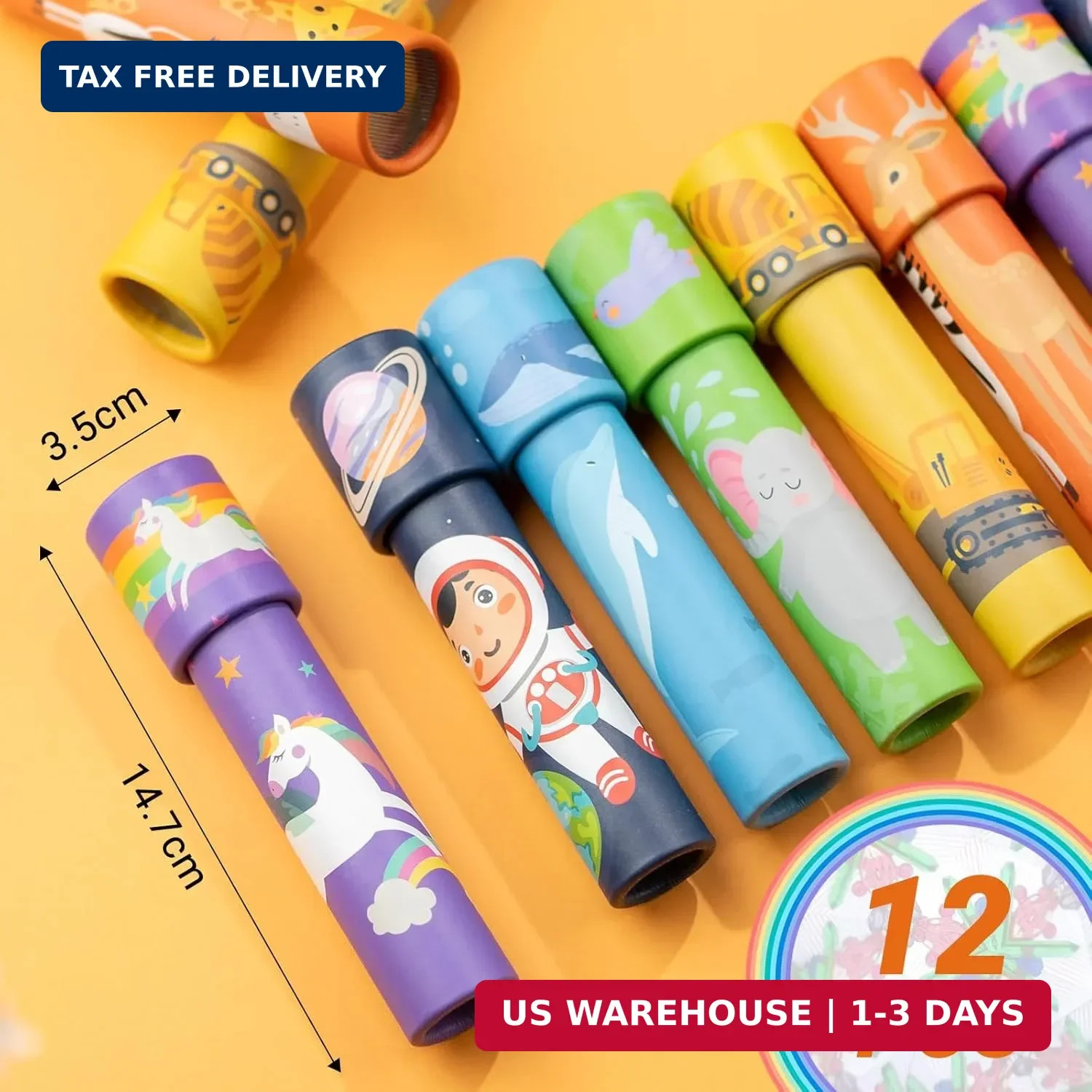 iKeelo 12PCS Classic Kaleidoscopes, Party Favors for Kids Birthday, Retro Educat