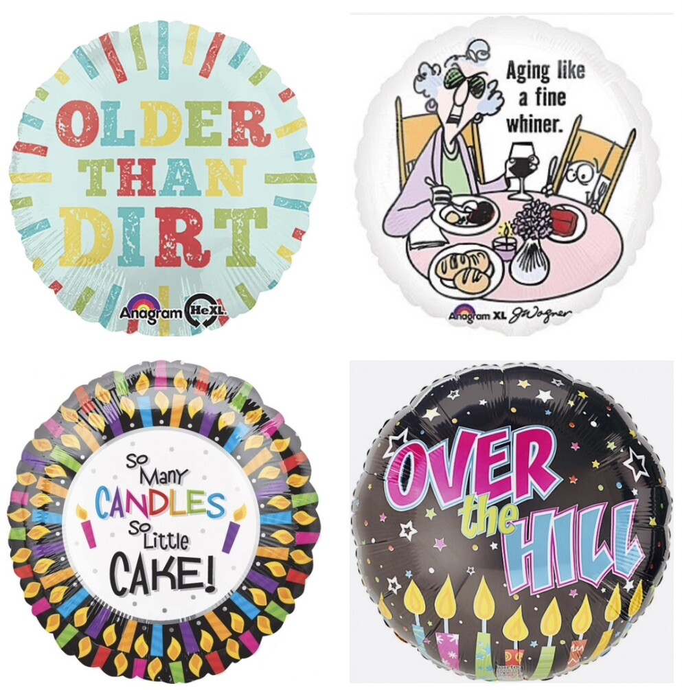 Older Than Dirt Old Age Old Fart Maxine Birthday 18″ Foil Mylar Balloons A