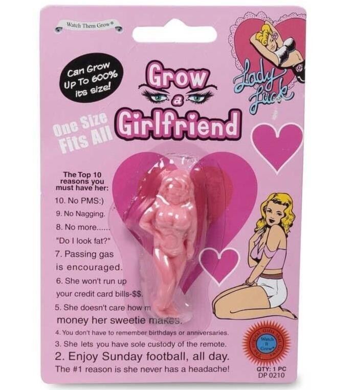 Grow A Girlfriend – Grows 600% in water funny – GaG Joke Novelty Adult Gift