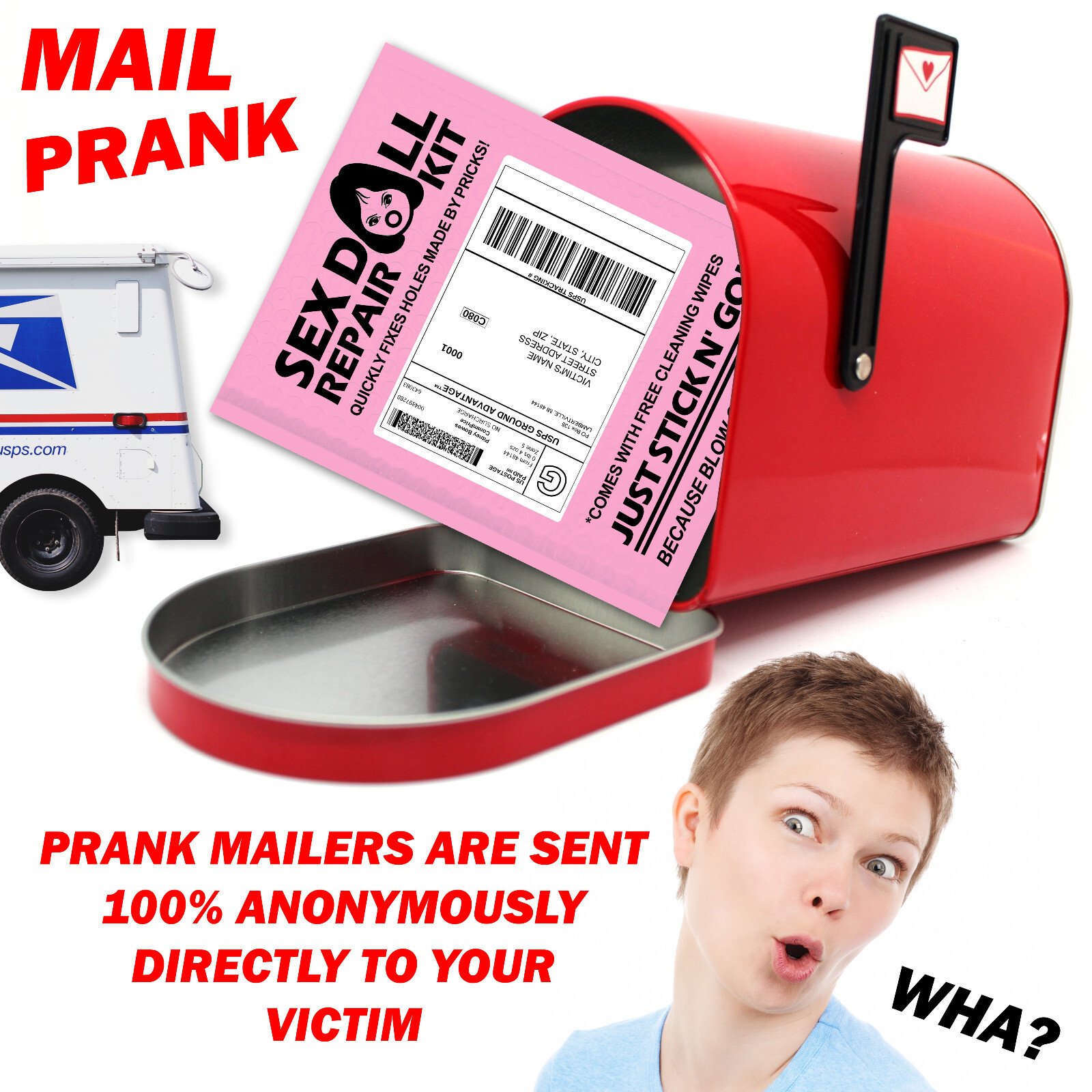 Embarrassing Prank Mail – Doll Repair Kit – Sent Directly to your Friends!