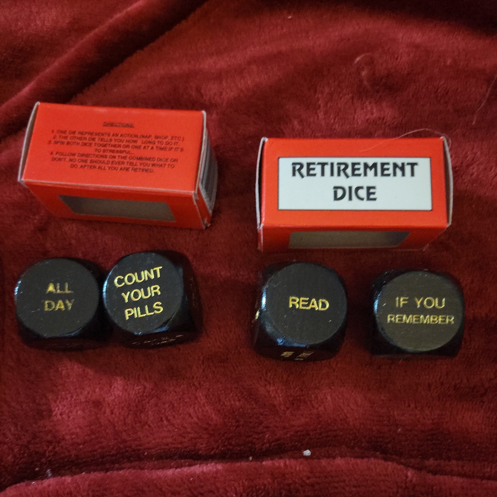 Vintage 1994 Forum Novelties Retirement Dice Funny Gag Gift Retiring Party Boss