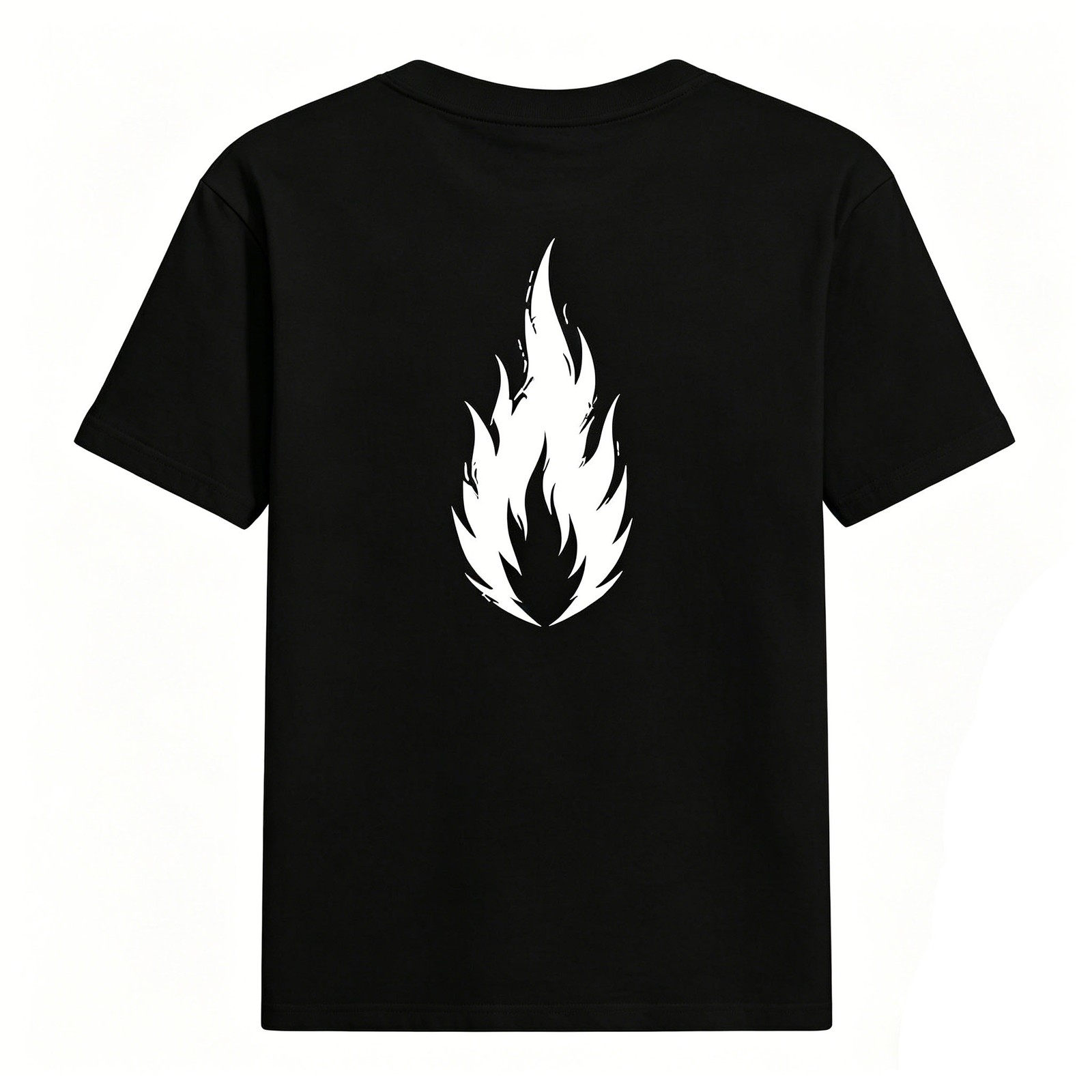 Hollowmark Custom Dark Back Print Tee Black White S-5XL Monochrome Shirt