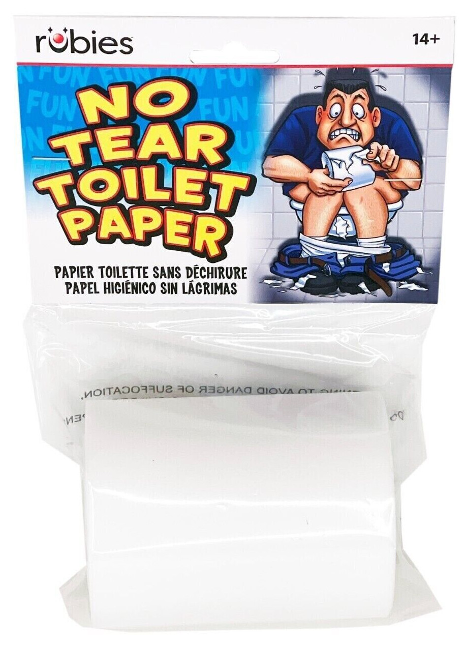 2 Set NO TEAR TOILET PAPER ROLL Non Rip Joke Prank Gag Gift Funny Bathroom Humor