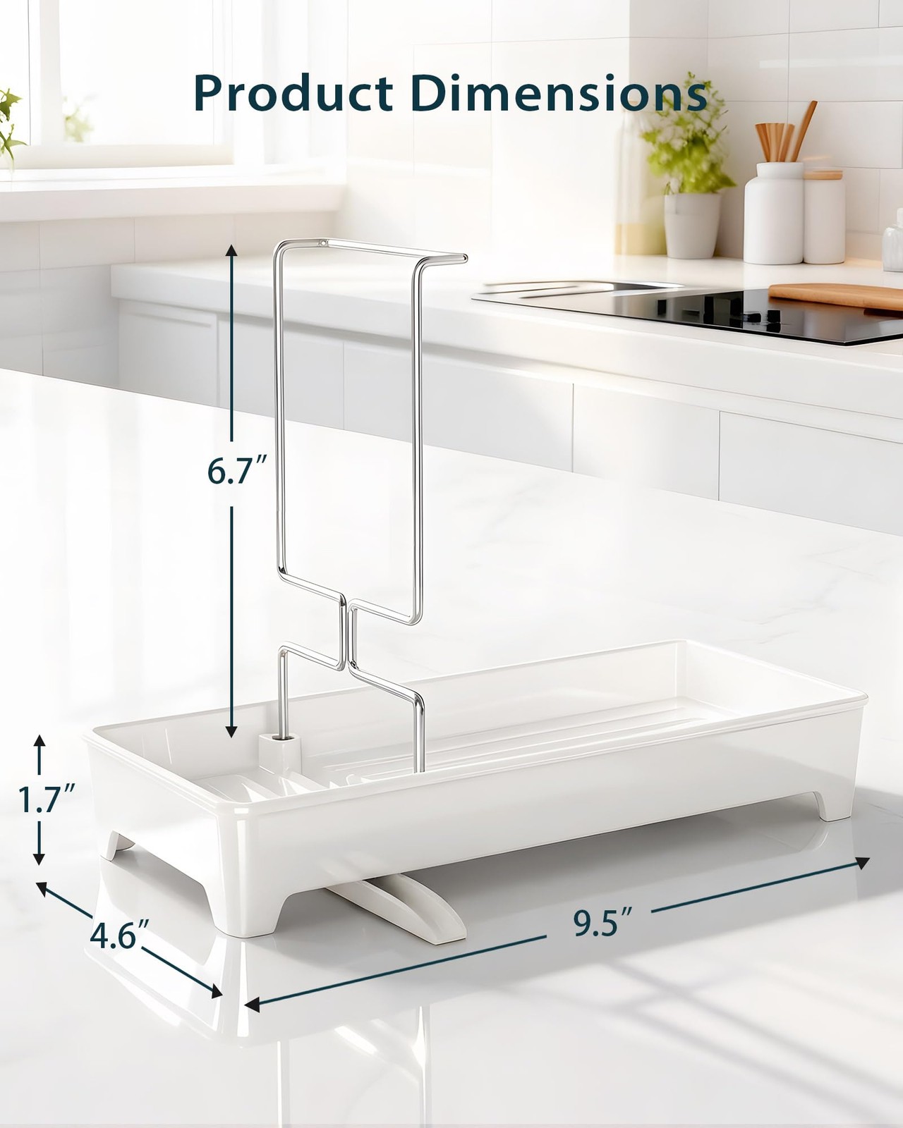 Caumic Minimalist Sink Caddy, Rustproof Sponge Holder for Kitchen Sink with 304