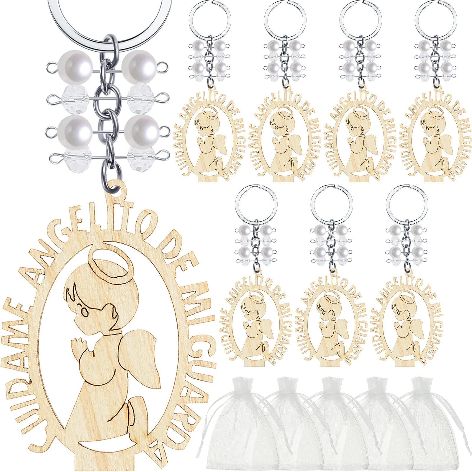 20 Pcs Baptism Favors Keychains Recuerdos De Bautizo Para Christening Souveni…