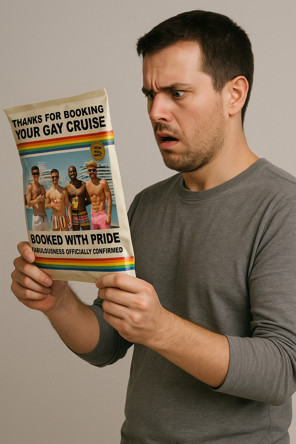 3 PACK Gay Cruise Prank Mailers – Jumbo Double-Sided Bubble Envelopes!