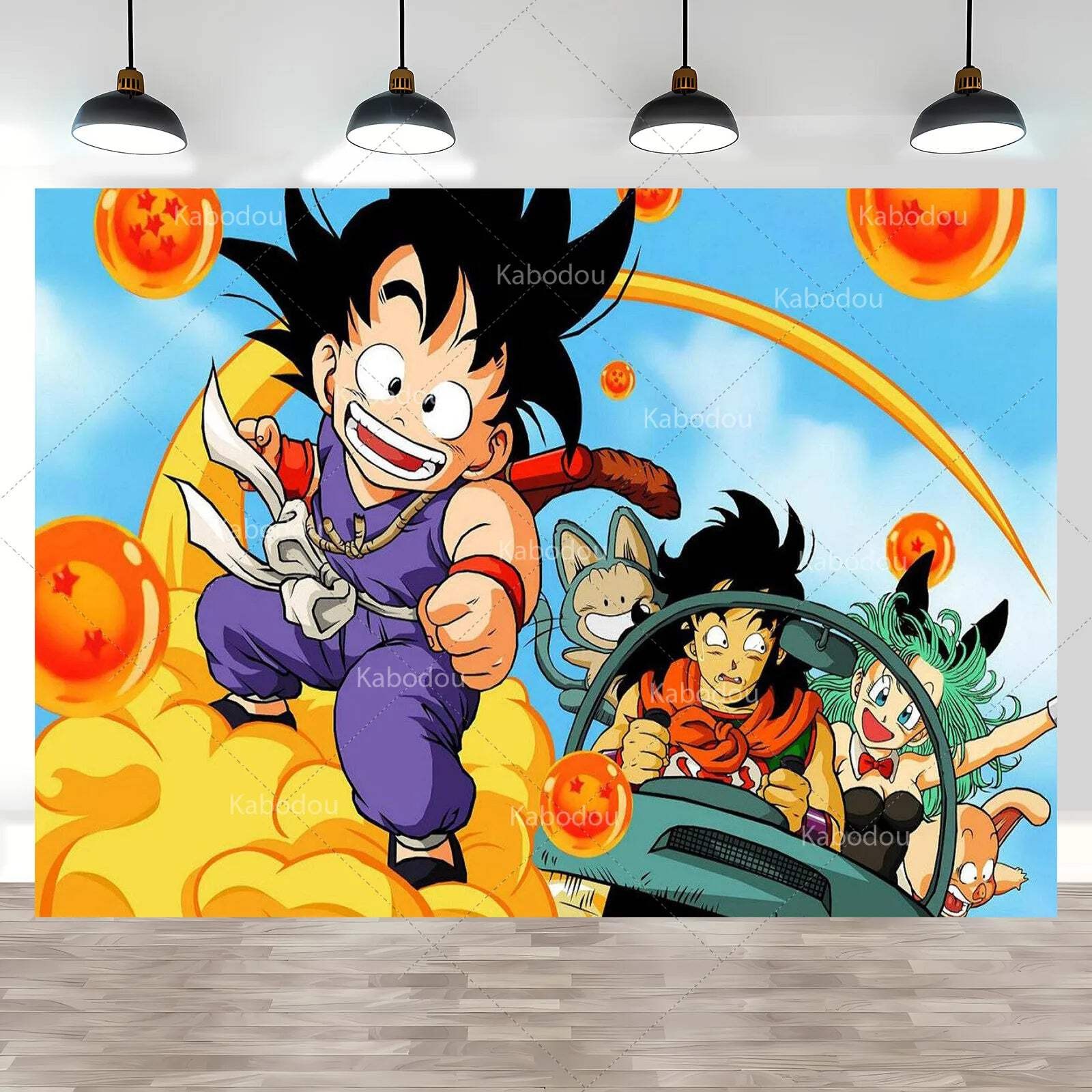 Dragon Ball Baby Goku Party Backdrop Kids Boy Birthday Photograph Background Gol