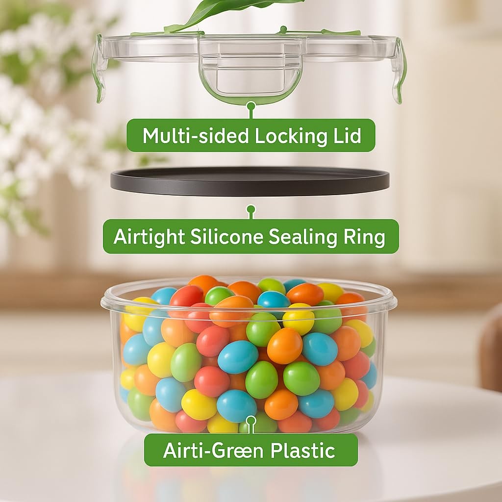 RockBerry 50 Pcs Large Food Storage Containers with Lids Airtight-85 OZ to small