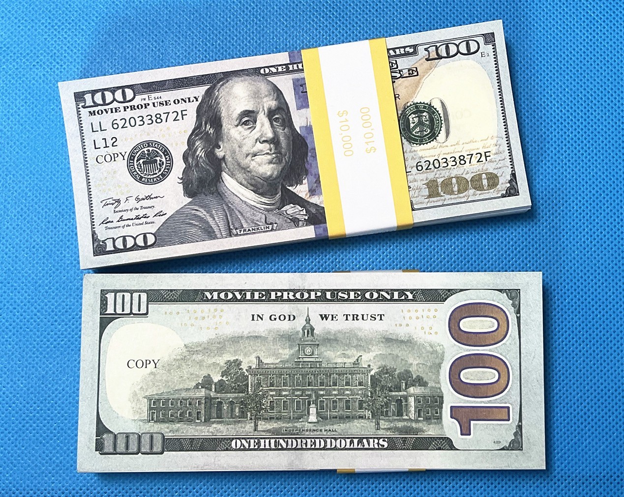 $100 Bills 1000 Pieces Prop Replica Money for Movies, Parties, Tik Tok,