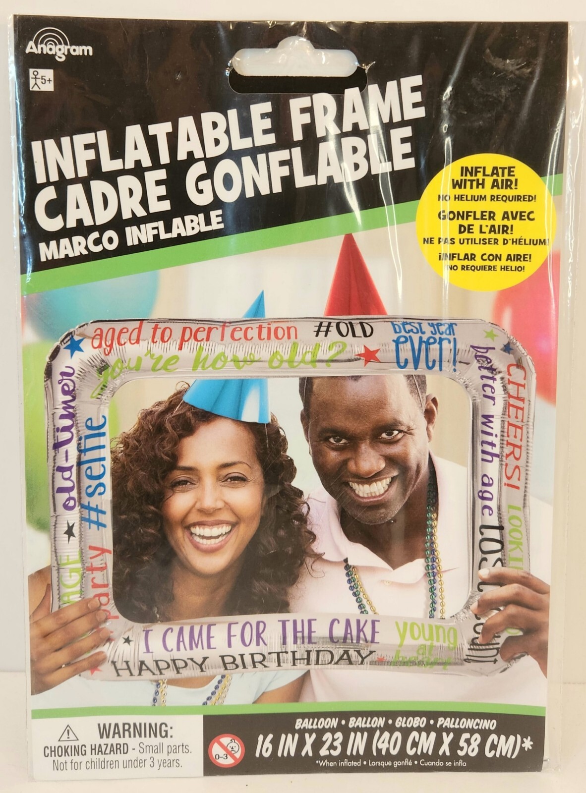 OVER THE HILL INFLATABLE FRAME ~ Adult Birthday Party Supplies 16″ x 23″ – USA