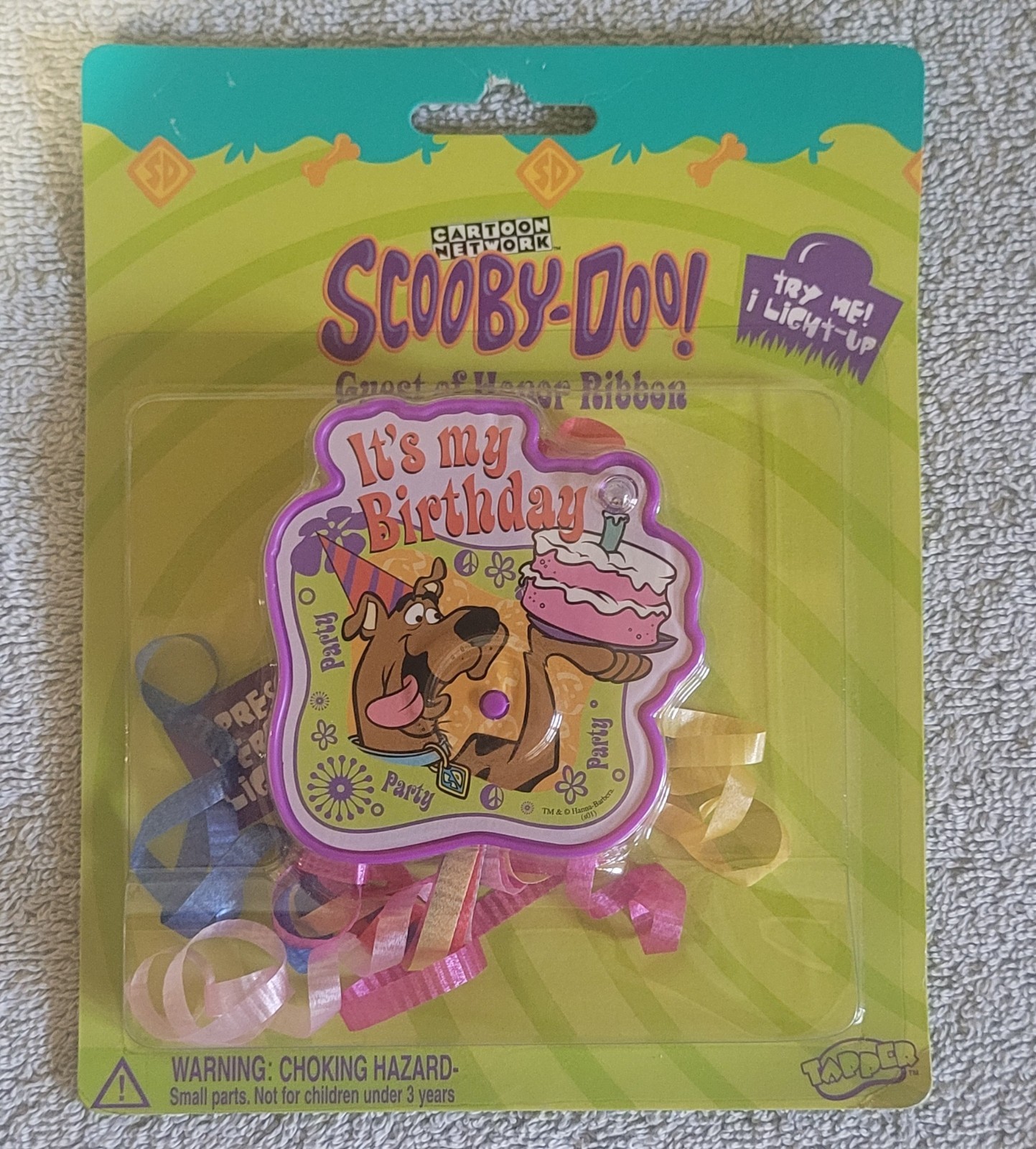 New Vintage Scooby-Doo Party Supply Guest of Honor Ribbon “It’s my Birthday”