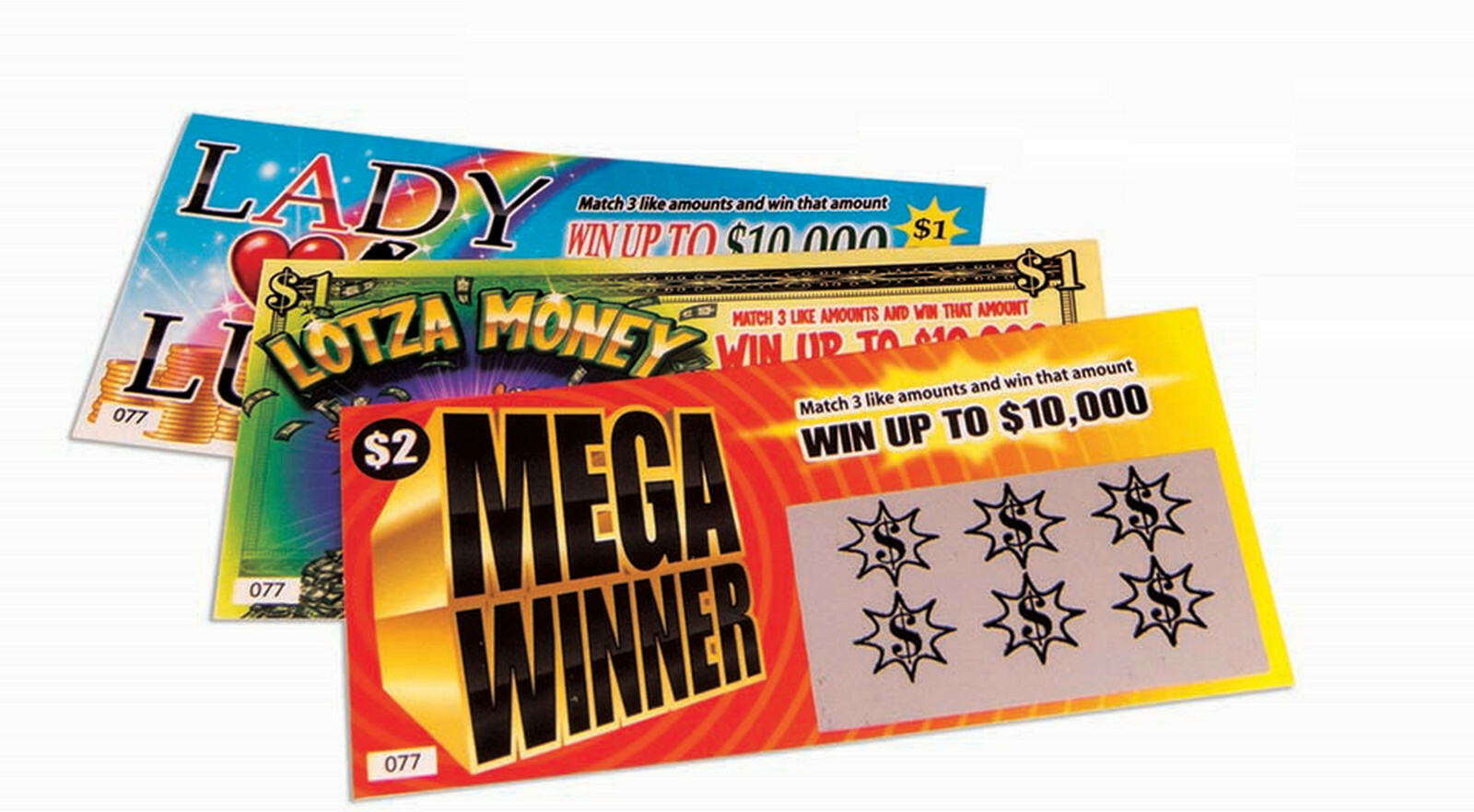 5 PHONY FAKE SCRATCH OFF ALL WINNING LOTTERY TICKETS GAG GIFT JOKE PRANK WINNER