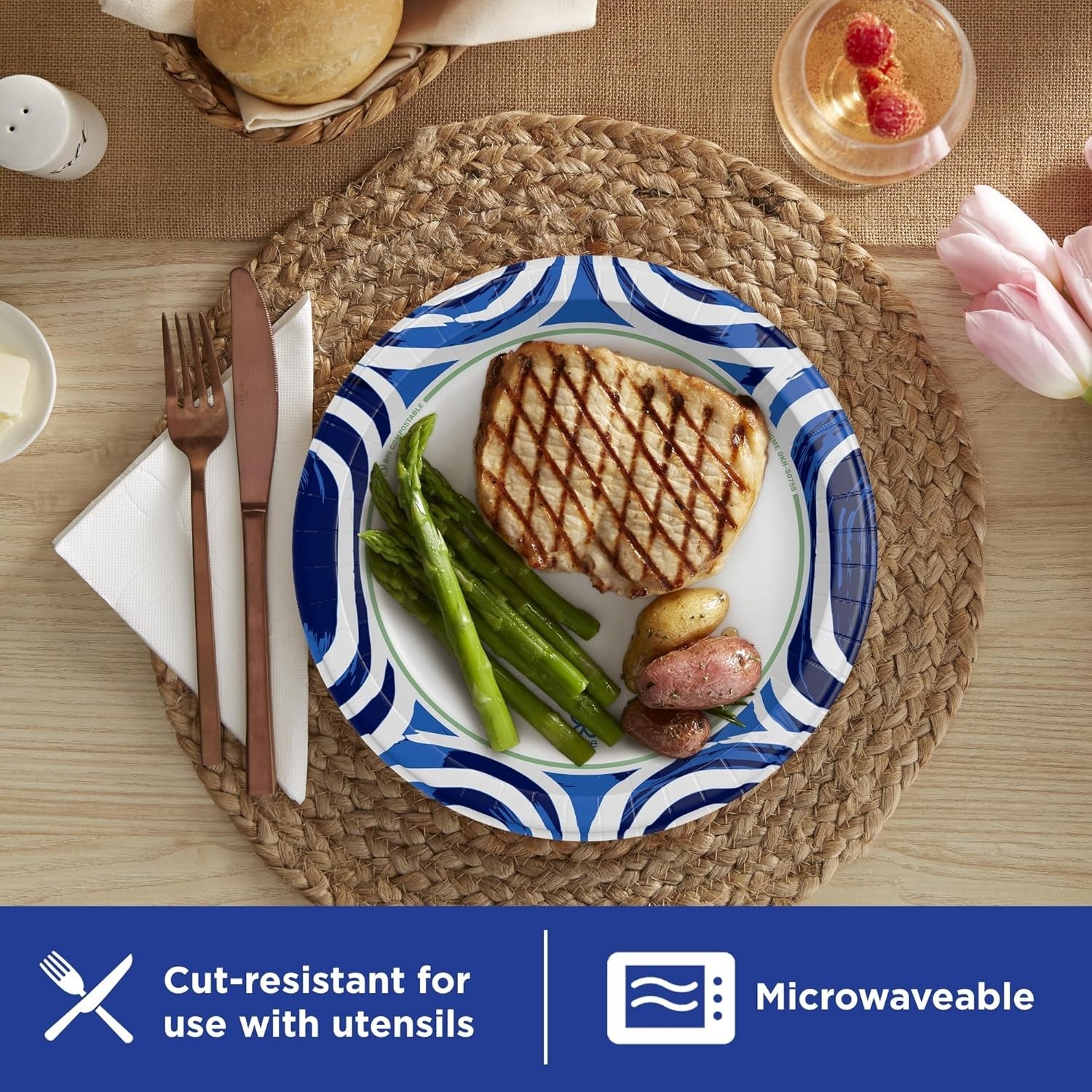 Dixie Ultra, Large Paper Plates, 10 Inch, 44/100 Count, 3X Stronger*, Heavy Duty