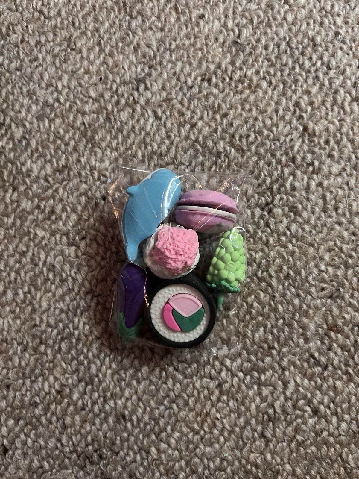 Mini Food-Themed Pull Apart Erasers Lot of 3 Packs, Multicolor Assorted