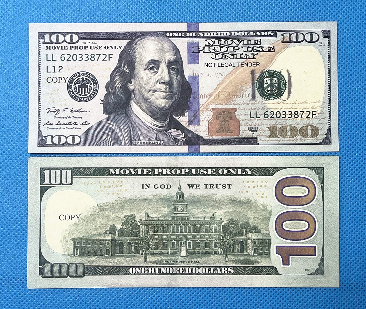 $100 Bills 1000 Pieces Prop Replica Money for Movies, Parties, Tik Tok,