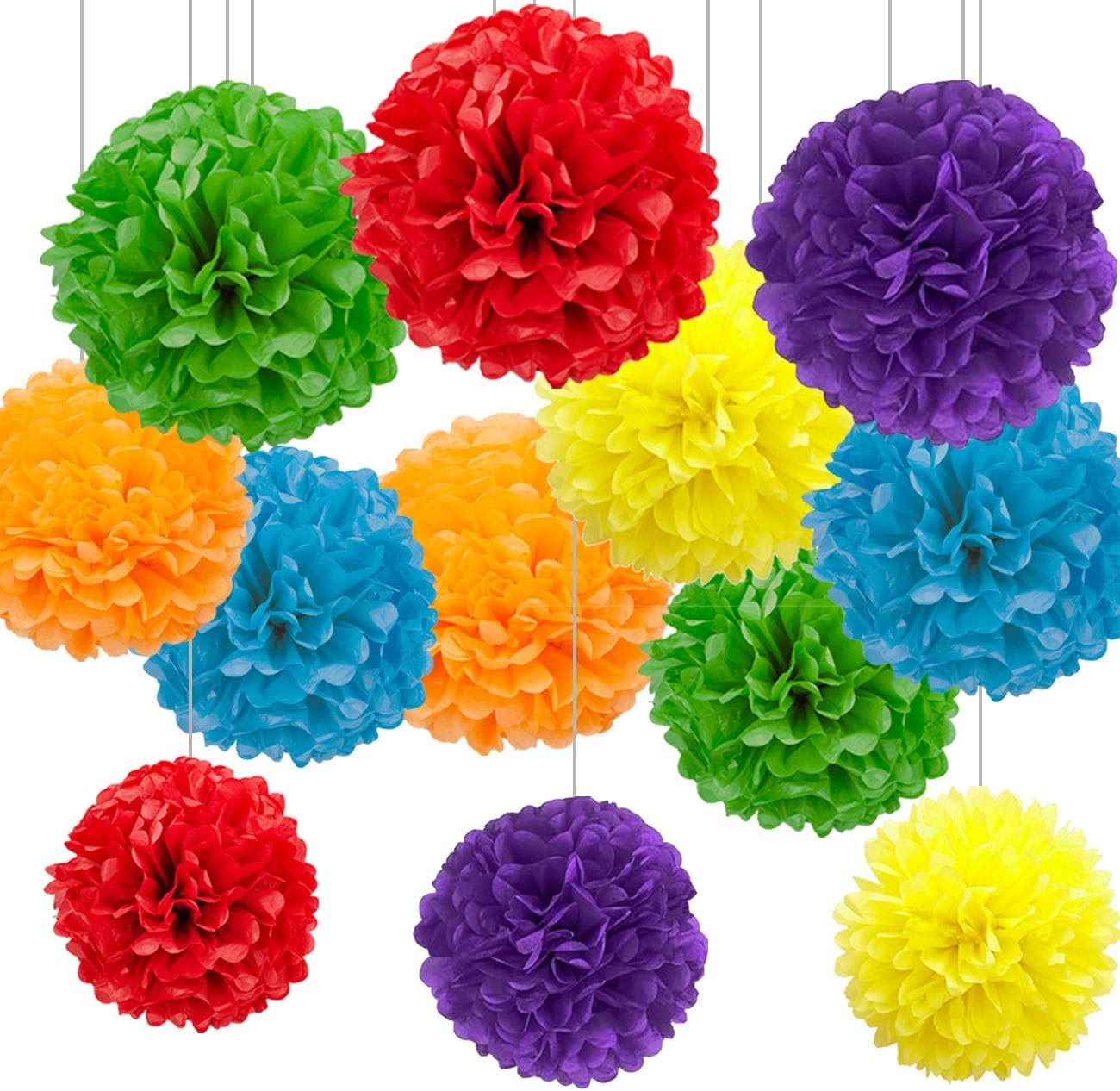 Tissue Paper Pom Poms Hanging Flower Balls Wedding Party Event Decorations