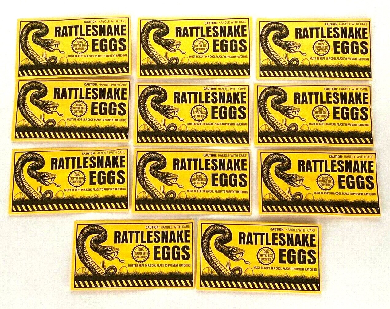 11 RATTLESNAKE EGGS PRANK GAG GIFT ENVELOPES RATTLE SNAKE EGG JOKE