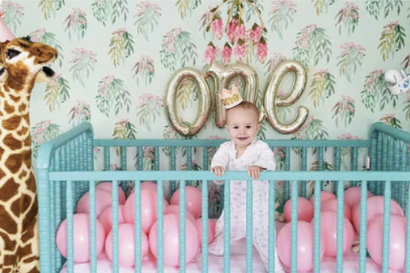 114:16ft ONE 1st Birthday BALLOON SET PASTEL Arch Garland, RAINBOW UNICORN PARTY