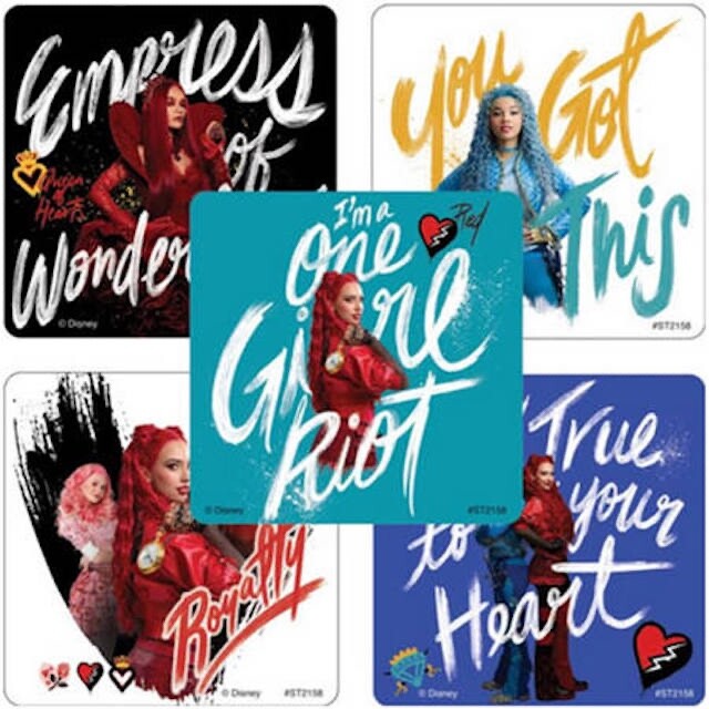 20 Disney Descendants 4 : Rise of Red St Stickers Party Favors