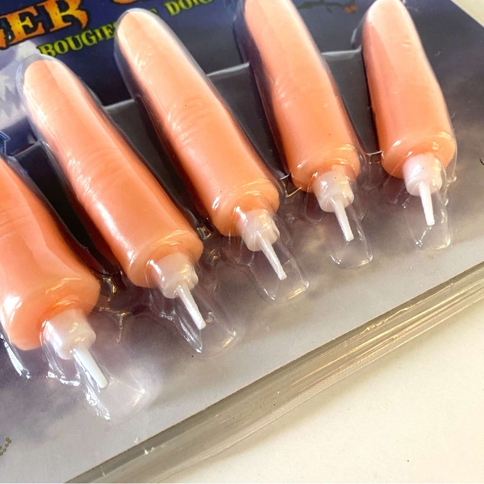 LIFE SIZED FINGER CANDLES Spooky Prank Novelty Halloween Party Cake Cupcake New!