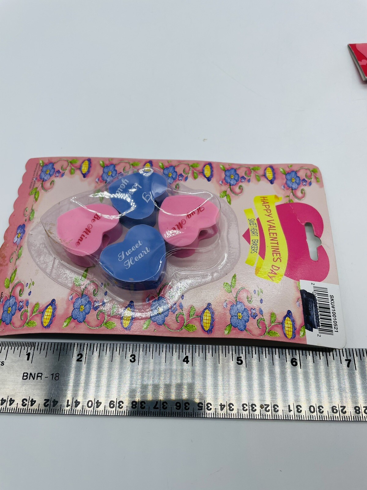New Vintage Valentines Party Favors Erasers Pencil Toppers Conversation Hearts